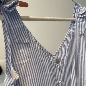 Berthie scalloped striped tank top size S